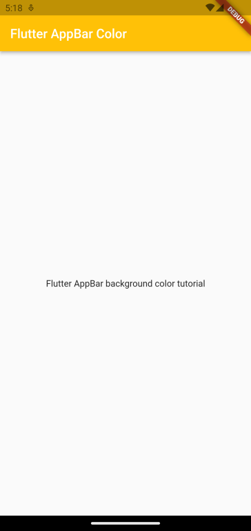 How to change AppBar Background Color in Flutter - flutterforyou.com