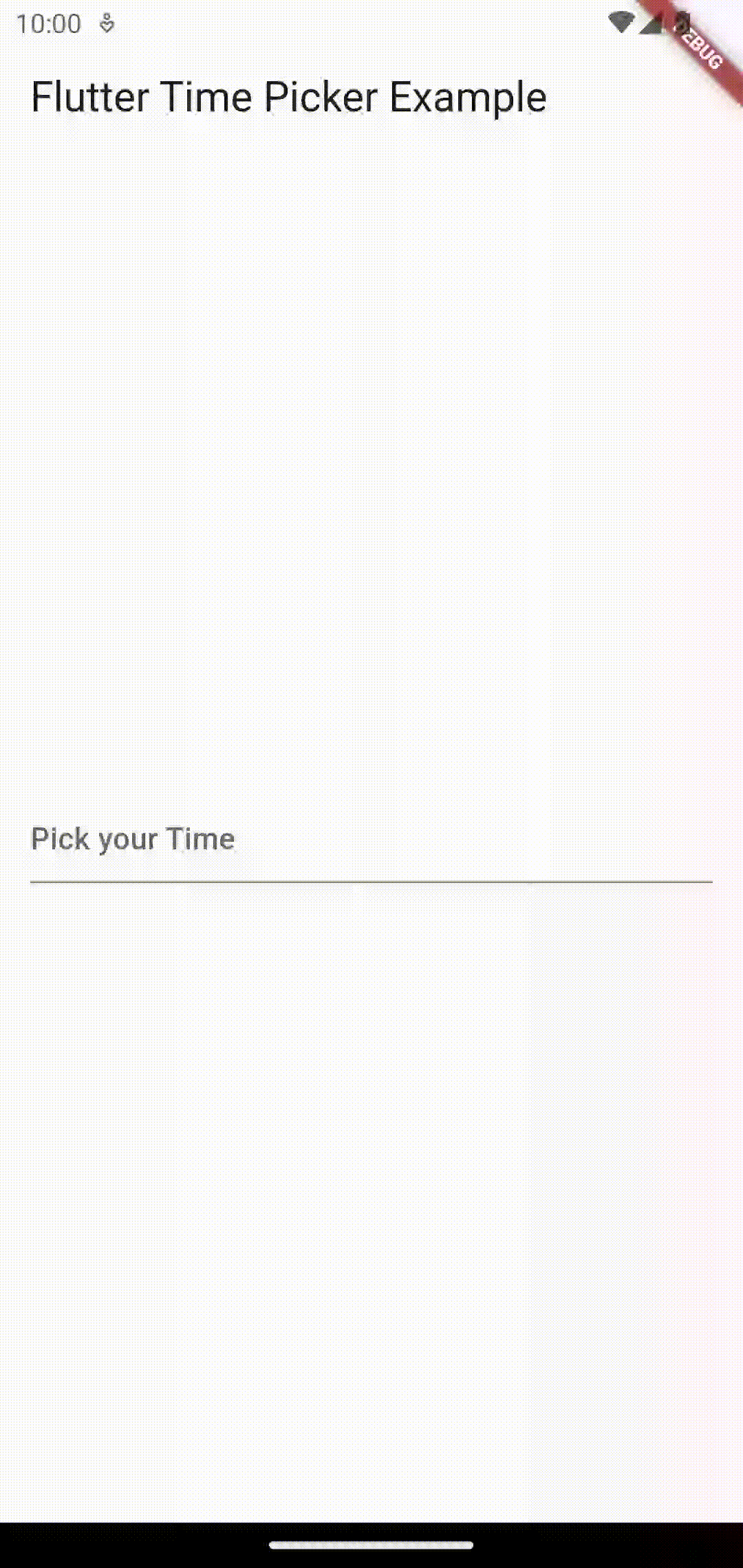 How to add time picker in flutter flutterforyou
